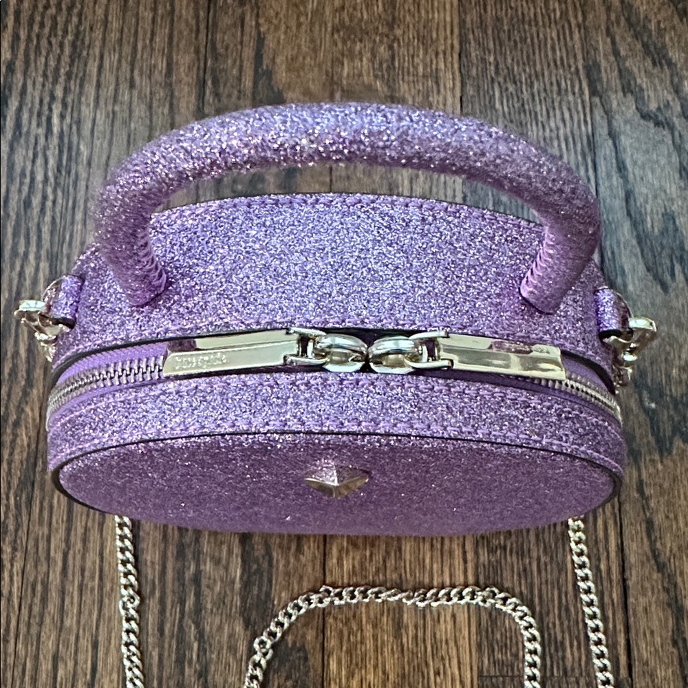 Kate Spade Andi Glitter Mini Canteen Crossbody Bag in Candied Lilac - Picture 3 of 11